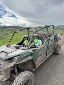 Couple on a mountain ATV prize trip from a sweepstakes win